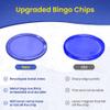 MR CHIPS Magnetic Bingo Chips with Metal Ring 3/4 Inch 100 Upgraded Pieces BlueTransparent Available in 7 Colors A Reusable Bag view 4