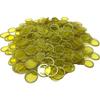 MR CHIPS Magnetic Bingo Chips with Metal Ring 3/4 Inch 300 Upgraded Pieces Yellow Transparent - Available in 7 Colors A Reusable Storage Bag view 1