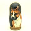 Boxer Dog Breed Nesting Dolls Russian Handcrafted 5 piece Matryoshka Puppy Stacking Set 4" H view 2