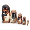 Boxer Dog Breed Nesting Dolls Russian Handcrafted 5 piece Matryoshka Puppy Stacking Set 4" H view 4