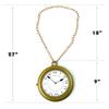 Skeleteen Gold Clock Necklace - White Rabbit, 8" Hip Hop Rapper Clock - 1 Piece view 3