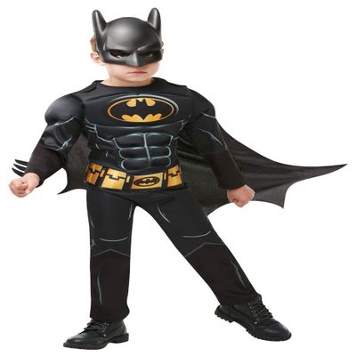 Rubies 3000027-8000 Batman Fancy Dress, Boys, Cartoons, Black, 7-8 Years