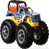 Hot Wheels Monster Trucks 4-Pack, 1:64 Scale Set of 4 Toy Vehicles with Giant Wheels for Kids & Collectors (Styles May Vary) view 2