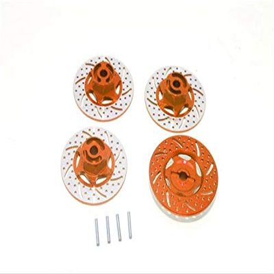 GPM For Traxxas 1/16 Mini E-Revo Upgrade Parts Aluminum Brake Disk Hex Adaptors - 4Pc Set Orange