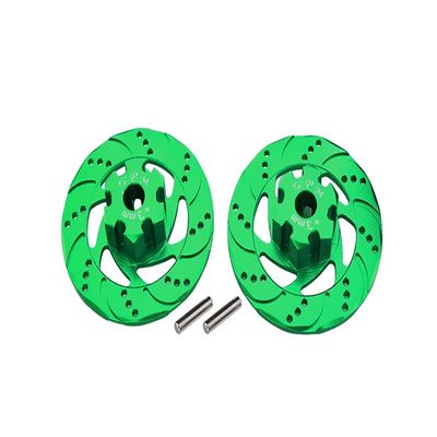 GPM for Traxxas Unlimited Desert Racer 4X4 (#85076-4) Upgrade Parts Aluminum +3mm Hex with Brake Disk - 1Pr Set Green