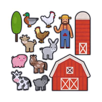 Old McDonald Had a Farm Nursery Rhyme Felt Play Art Set Flannel Board Story Storyboard Pieces