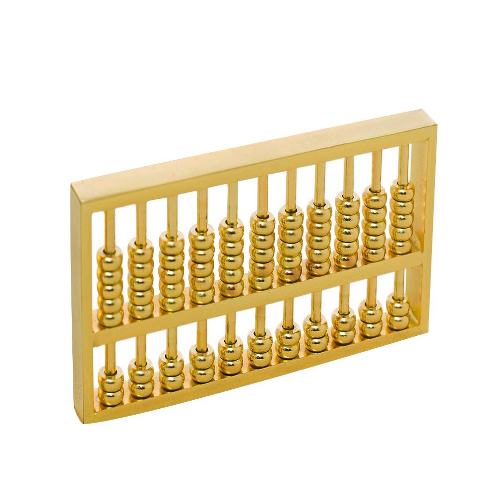 BRABUD Mini Copper Abacus Decoration Chinese Calculator Math Calculating Tool for Kids Adult Collection WQ018