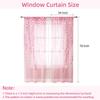 BROSHAN Pink Sheer Curtains 78 inches Long 2 Panels Set- Girls Bedroom Curtains Pretty Printed Curtain Sheers See Through Curtain Drapes for Living Room Nursery Kids Room, Rod Pocket Design view 4