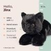 Bearington Jinx Black Cat Plush - 15" Realistic Cat Stuffed Animal with Soft Fur and Lifelike Details for Toddlers - Kitty Stuffed Animals for Girls - Adorable Cuddly Plush Toy Gift for Kids view 2