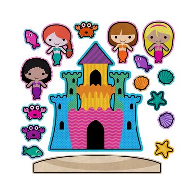 Mermaids Little Under Sea Castle Felt Play Art Set Flannel Board Story Storyboard Pieces