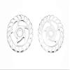 Aluminum Brake Disk With Silver Lining For LOSI 1:6 4WD Super Baja Rey LOS05013 / Super Baja Rey 2.0 LOS05021 Upgrades - Silver view 1
