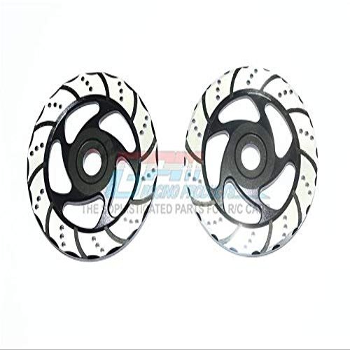 Aluminum Brake Disk With Silver Lining For LOSI 1:6 4WD Super Baja Rey LOS05013 / Super Baja Rey 2.0 LOS05021 Upgrades - Black