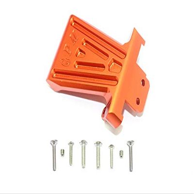 GPM For Losi 1/6 Super Baja Rey 4X4 Desert Truck Upgrade Parts Aluminum Front Bumper Mount - 1Pc Set Orange