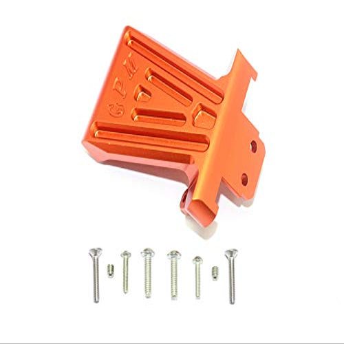 GPM For Losi 1/6 Super Baja Rey 4X4 Desert Truck Upgrade Parts Aluminum Front Bumper Mount - 1Pc Set Orange