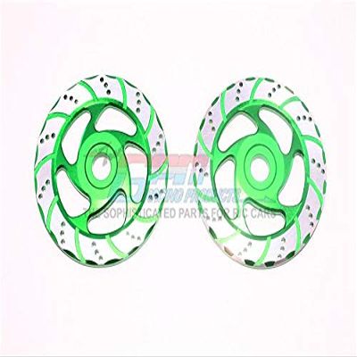 Aluminum Brake Disk With Silver Lining For LOSI 1:6 4WD Super Baja Rey LOS05013 / Super Baja Rey 2.0 LOS05021 Upgrades - Green