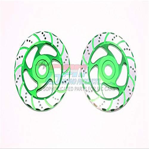 Aluminum Brake Disk With Silver Lining For LOSI 1:6 4WD Super Baja Rey LOS05013 / Super Baja Rey 2.0 LOS05021 Upgrades - Green
