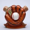 Fine Ceramic Baseball Gloves with Bat and Ball Money Piggy Bank, 5-7/8" L view 1