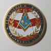 Masonic Freemason Friendship Morality Brotherly Love - United States Freemason Military Veteran Colorized Challenge Art Coin view 1