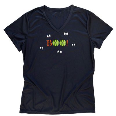 Boo! Halloween Pickleball Ladies T-Shirt