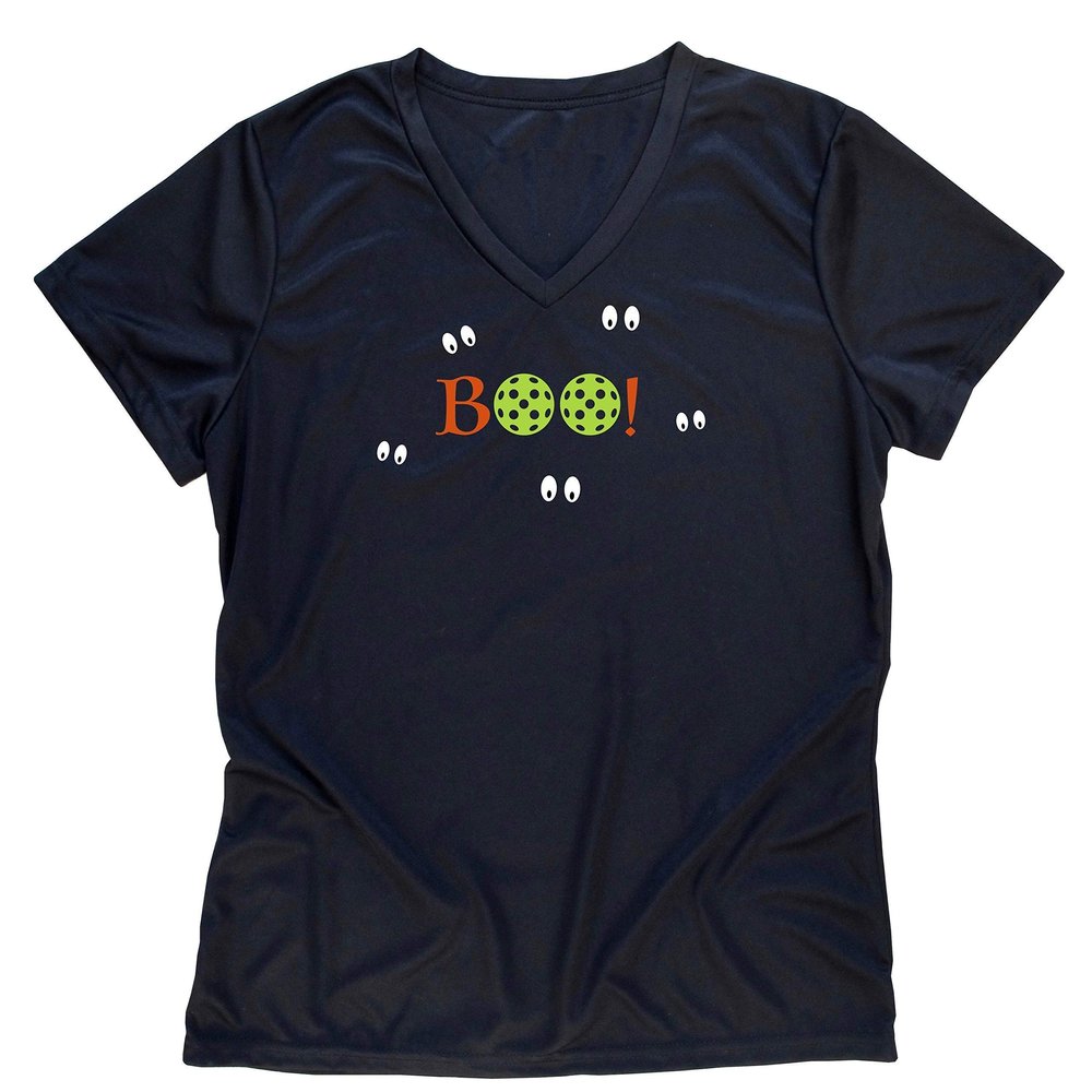 Boo! Halloween Pickleball Ladies T-Shirt