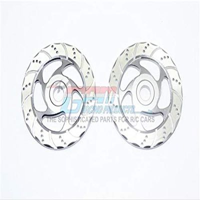 Aluminum Brake Disk With Silver Lining For LOSI 1:6 4WD Super Baja Rey LOS05013 / Super Baja Rey 2.0 LOS05021 Upgrades - Gray Silver