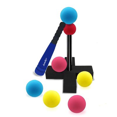 Aoneky Mini Foam Tball Set for Toddlers - Carry Bag Included - Best Baseball T Ball Toys for Kids Age 1 Years Old (Blue)