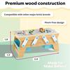 KidKraft Building Bricks Play N Store Wooden Table, Children's Toy Storage with Bins, 200+ Building Blocks Included, Natural, Gift for Ages 3+ view 3