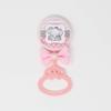 AMORESCREATIONS - Decorated Baby Shower Party Favors - Baby Rattle with Sticker and Bow TIE Ribbon - Party FAVORS/12 Pieces PER Pack (Elephant Pink) view 2