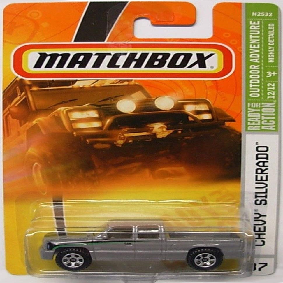 Matchbox Chevrolet Chevy Silverado 2008 Outdoor Adventure Series 1:64 Scale Collectible Die Cast Metal Toy Car Model Pickup Truck #87
