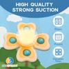 4Pcs Spinning Baby Bath Toys 12-18 Months, Suction Cup Spinner Toys for Baby, Silicone Spinners Sensory Toys for Toddlers 1-3, Airplane Car Travel Table & Window Toy for Infant view 4