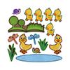 5 Little Ducks Nursery Rhyme Felt Play Art Set Flannel Board Story Storyboard Pieces view 1