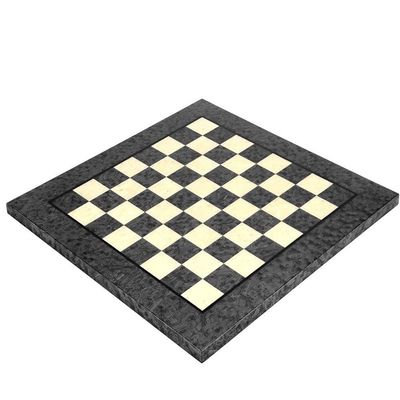 16.75 Inch Dark Grey Erable and Elm Wood Luxury Chess Board