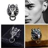 New 2PCS Cloud Wolf Earring Earnail Silver ear stud Cosplay Earrings Prop Gifts view 3