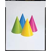 Creative Converting Club Pack Birthday Party Decorations Neon Paper Party Cone Hats, Box of 96 Paper Hats