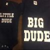 Matching Father Son Shirt Set Big Dude Little Dude Baby Onesie  one Piece view 1