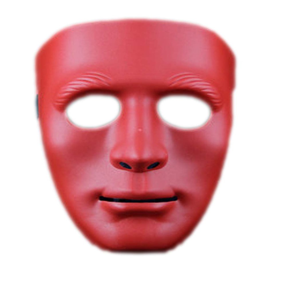 Ewindy Halloween Party Mask Gentleman Street Dance Party Mask Cosplay Ghost Dance Horror Christmas Mask (Red, As description)
