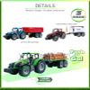 Mozlly Friction Powered Farm Tractor Trailer Toy Set - 16-inch Trailer Toys for Boys and Girls, Red Water Tank, Blue Farm Tractor, and Green Log Truck Toy (3 Sets) view 2