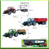 Mozlly Friction Powered Farm Tractor Trailer Toy Set - 16-inch Trailer Toys for Boys and Girls, Red Water Tank, Blue Farm Tractor, and Green Log Truck Toy (3 Sets) view 3