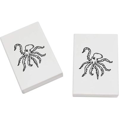 Azeeda 2 x 45mm 'Octopus' Erasers/Rubbers (ER00020013)