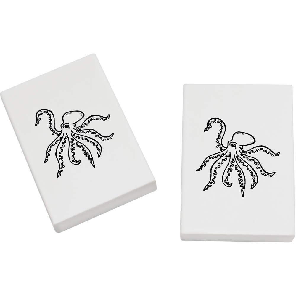 Azeeda 2 x 45mm 'Octopus' Erasers/Rubbers (ER00020013)