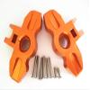 2PCS CNC Aluminum Axle Carriers Front C-Hubs for UDR Traxxass Unlimited Desert Racer 8552 Orange view 2