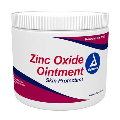 Dynarex Zinc Oxide Ointment, Soothes, Prevents, and Relieves Diaper Rash, Chaffed Skin, and Irritation, White, 1 Count - 15 oz. Jar of Ointment