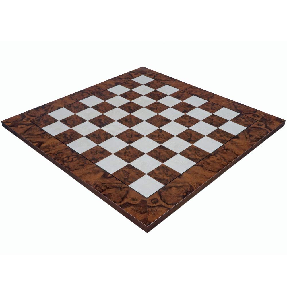 23.6 inch Dark Walnut Burl Luxury Italian Chess Board