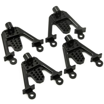 4Pcs Aluminum Front & Rear Suspension Shock Mount Lift Set for 1/10 RC Axial SCX10 (Black)