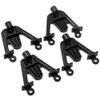 4Pcs Aluminum Front & Rear Suspension Shock Mount Lift Set for 1/10 RC Axial SCX10 (Black) view 1
