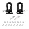 2Pcs RC Trailer Hooks,1/10 Tow Hook Trailer Heavy Duty Shackle Set for D90 Axial SCX10 RC Crawler Car(Black) view 1