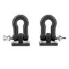 2Pcs RC Trailer Hooks,1/10 Tow Hook Trailer Heavy Duty Shackle Set for D90 Axial SCX10 RC Crawler Car(Black) view 4
