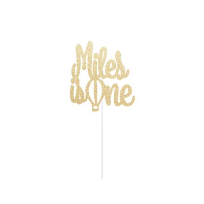 Personalized First Birthday Cake Topper Hot Air Balloon 15 Color Choices Sign Centerpiece