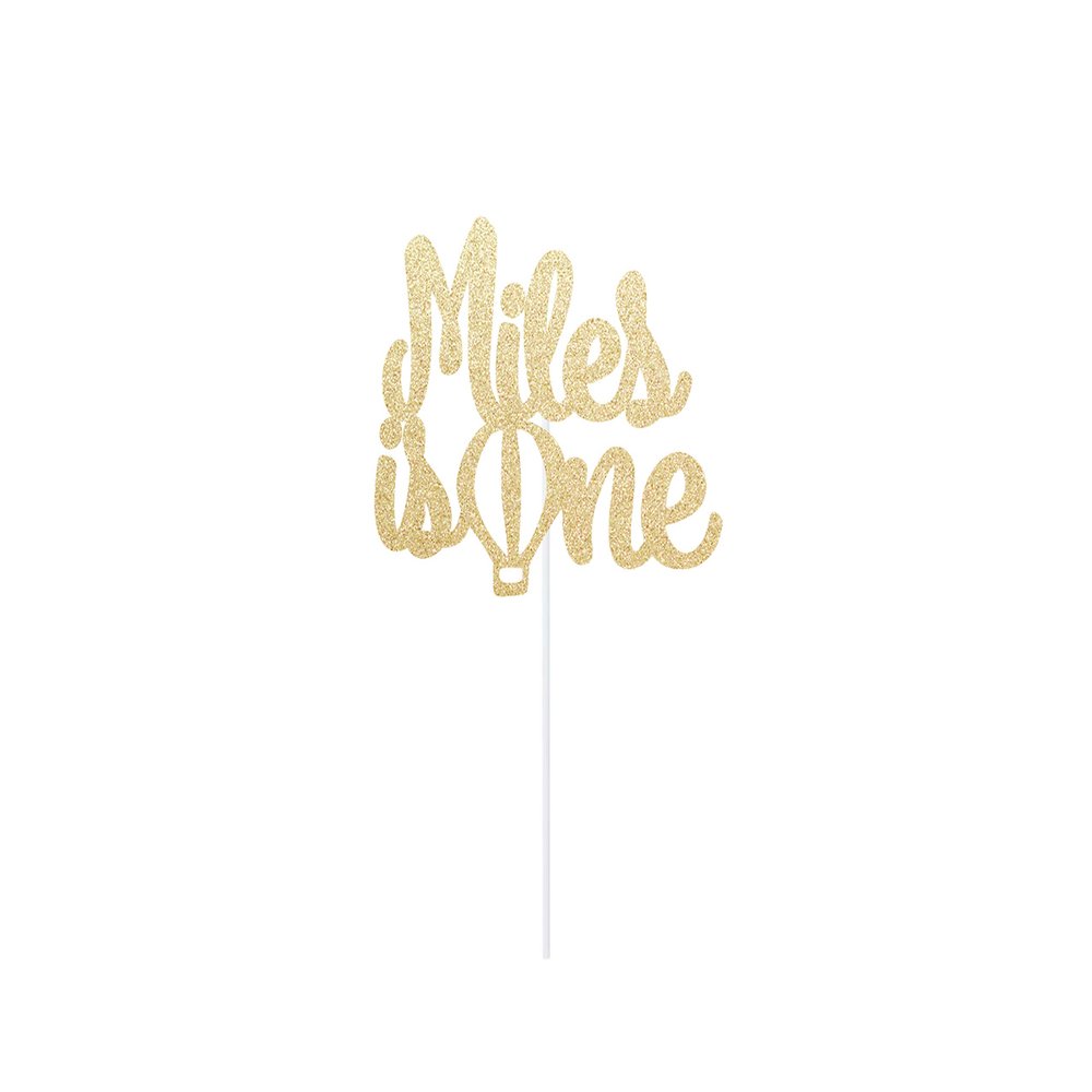 Personalized First Birthday Cake Topper Hot Air Balloon 15 Color Choices Sign Centerpiece