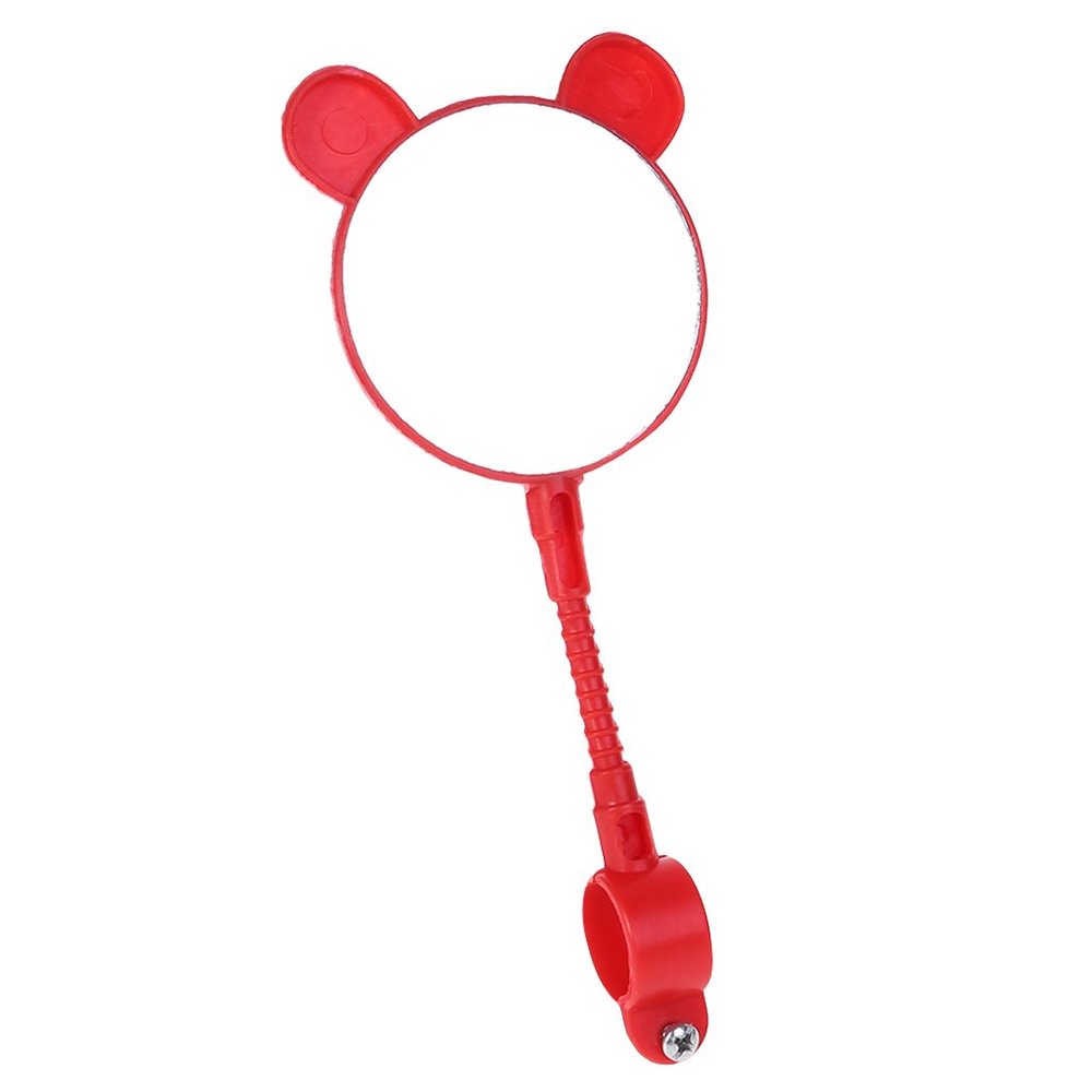 Redriver Cute Rearview Mirror for Kids Bicycle Safety Handlebar Universal Accessory(1 Pc) (Red)